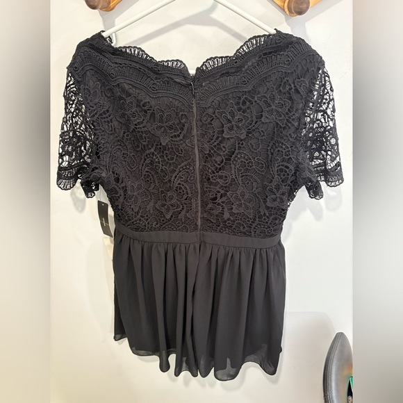 NWT-Angel in Disguise Black Lace Skater Dress - Picture 8 of 11